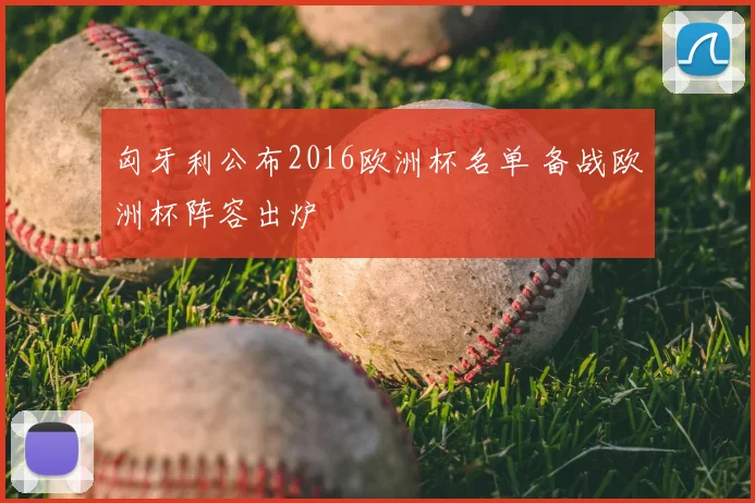 匈牙利公布2016欧洲杯名单 备战欧洲杯阵容出炉